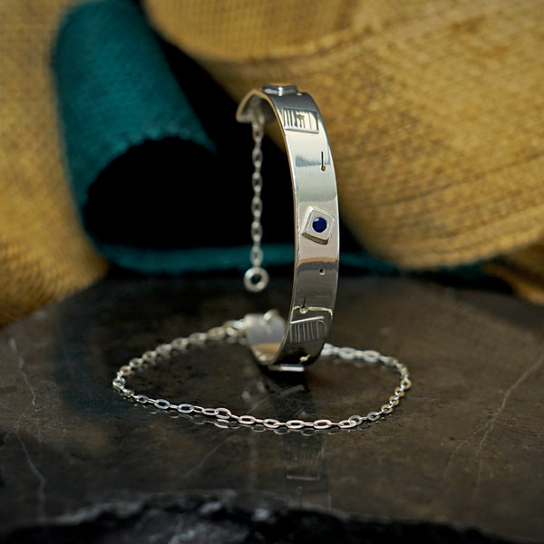 bratara argint unicat cadou albastru