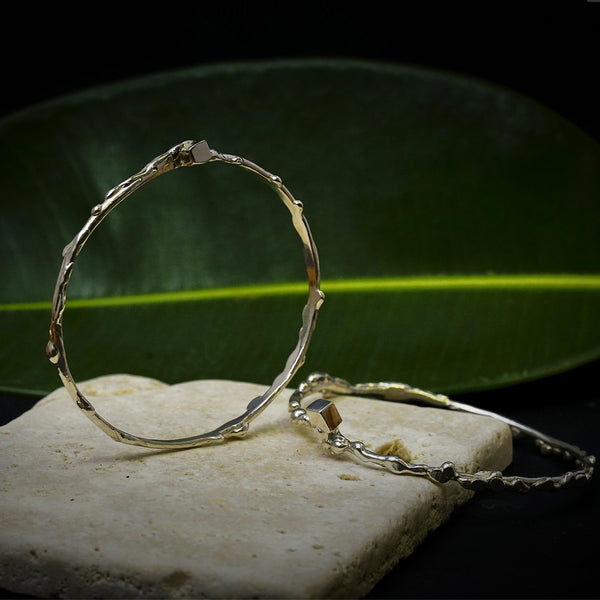bratara argint organic geometric handmade