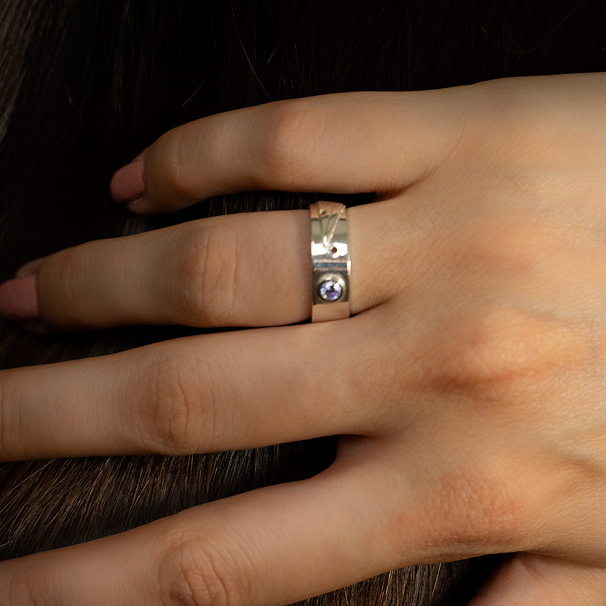 verigheta contemporana argint zirconia