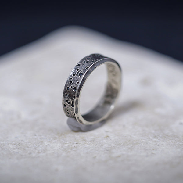 verigheta contemporana argint inel handmade