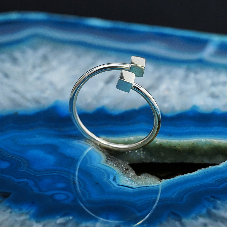 inel argint minimalist