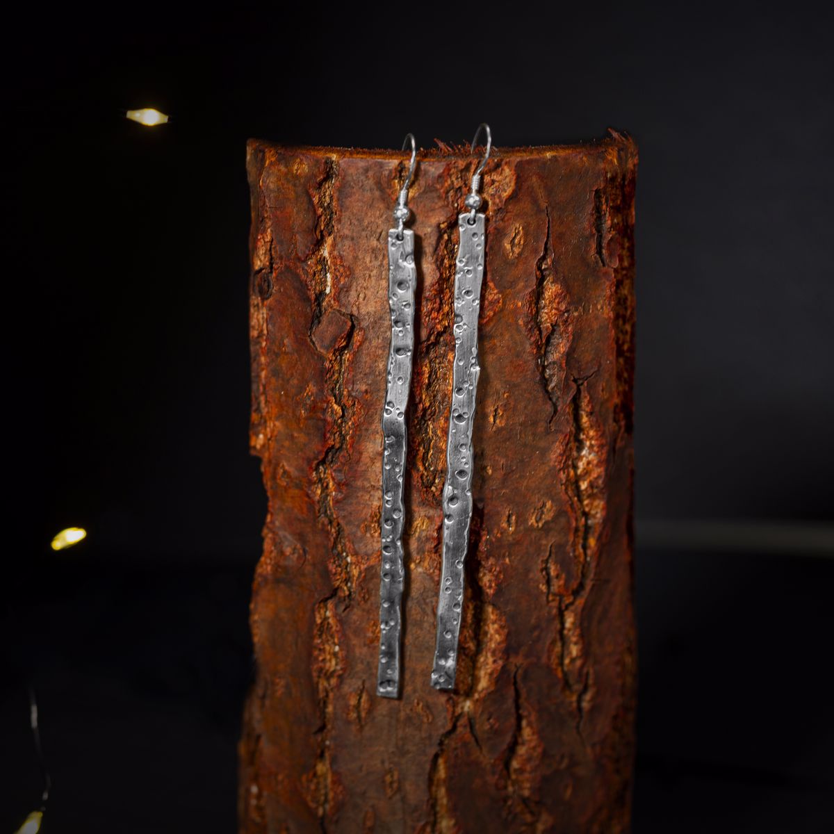 cercei lunig argint handmade