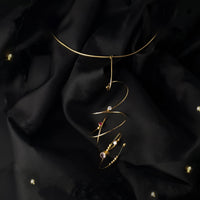 colier aur bijuterii granat ametist