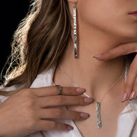 colier argint contemporan elegant