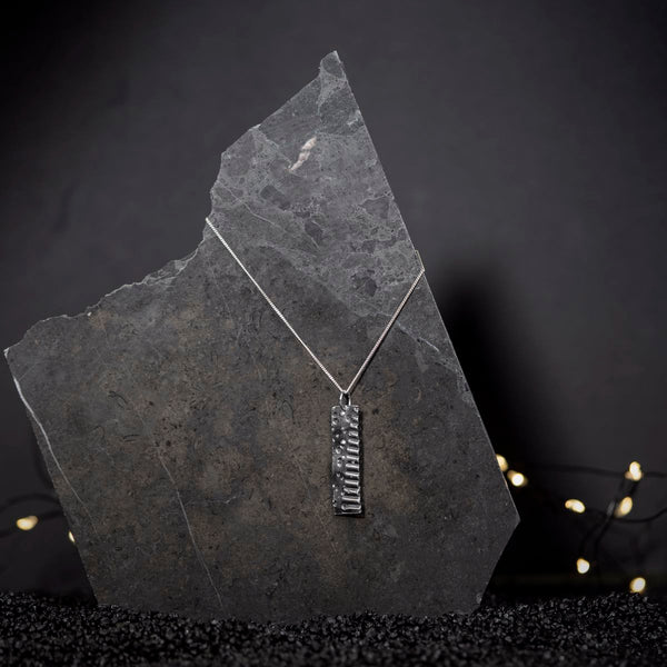 colier argint lucrat manual patina handmade