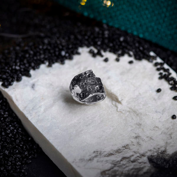 inel argint contemporan antichizat