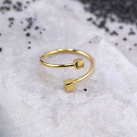 Inel Cubes Hug-Aur 14K unicat