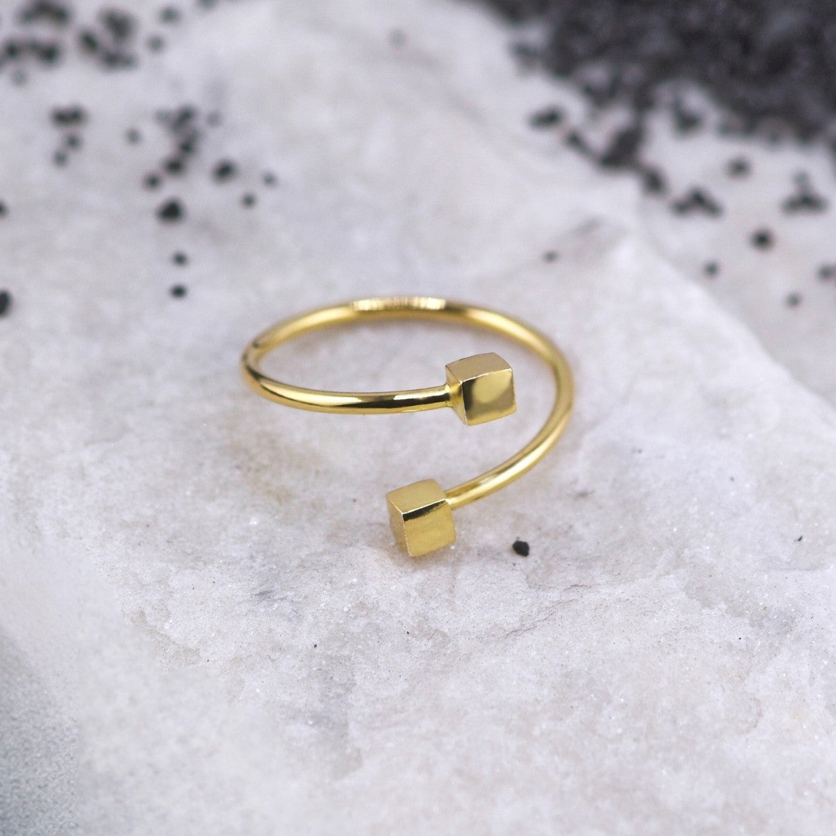 Inel Cubes Hug-Aur 14K unicat