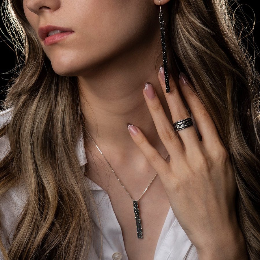 colier argint contemporan elegant cercei design modern autor