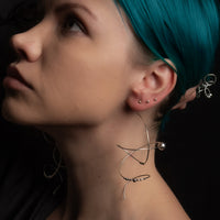 cercei mari statement argint designer roman bijuterii