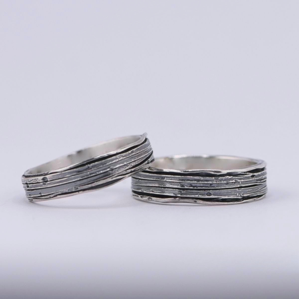 verighete argint handmade selva duo